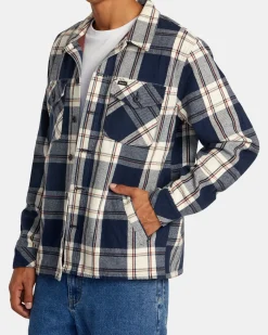 RVCA FLIGHT RISK SHIRT JACKET Moody Blue Hot