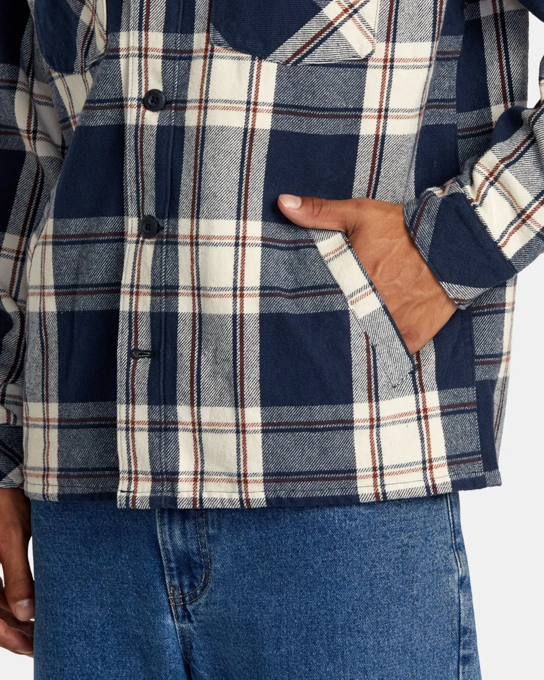 RVCA FLIGHT RISK SHIRT JACKET Moody Blue Hot