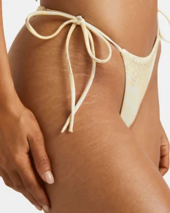 RVCA FLORAL COLLAGE MEDIUM TIE SIDE BIKINI BOTTOMS Sahara Sun Best