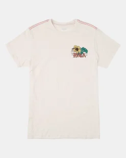 RVCA FLORAL PARK TEE Antique White
