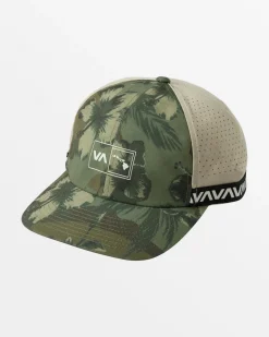 RVCA FLORAL VENT 6- PANEL CAP Floral Camo Hot