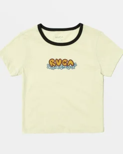 RVCA FLOWER BED RINGER TEE Black Sale