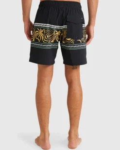 RVCA FRONDS DIVIDE ELASTIC Black Sale