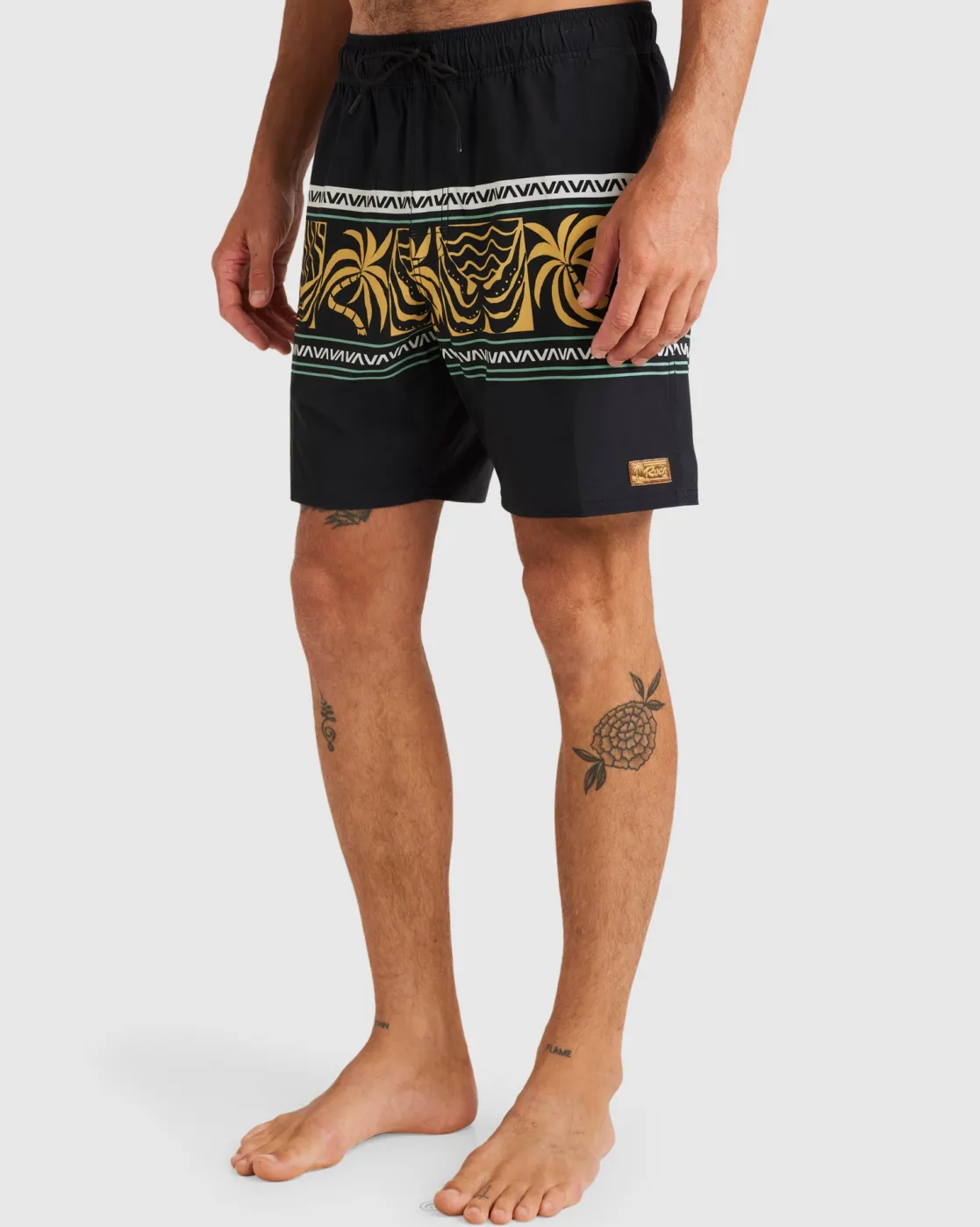 RVCA FRONDS DIVIDE ELASTIC Black Sale