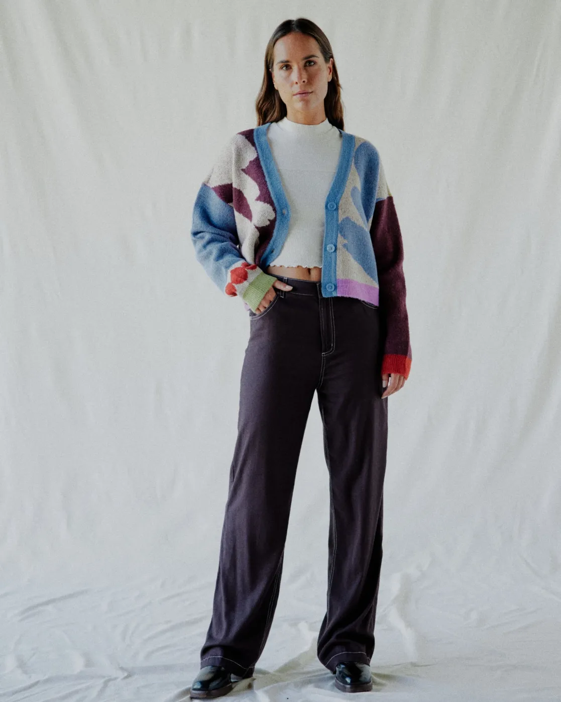 RVCA GABRIELLE CARDIGAN Ecru Discount