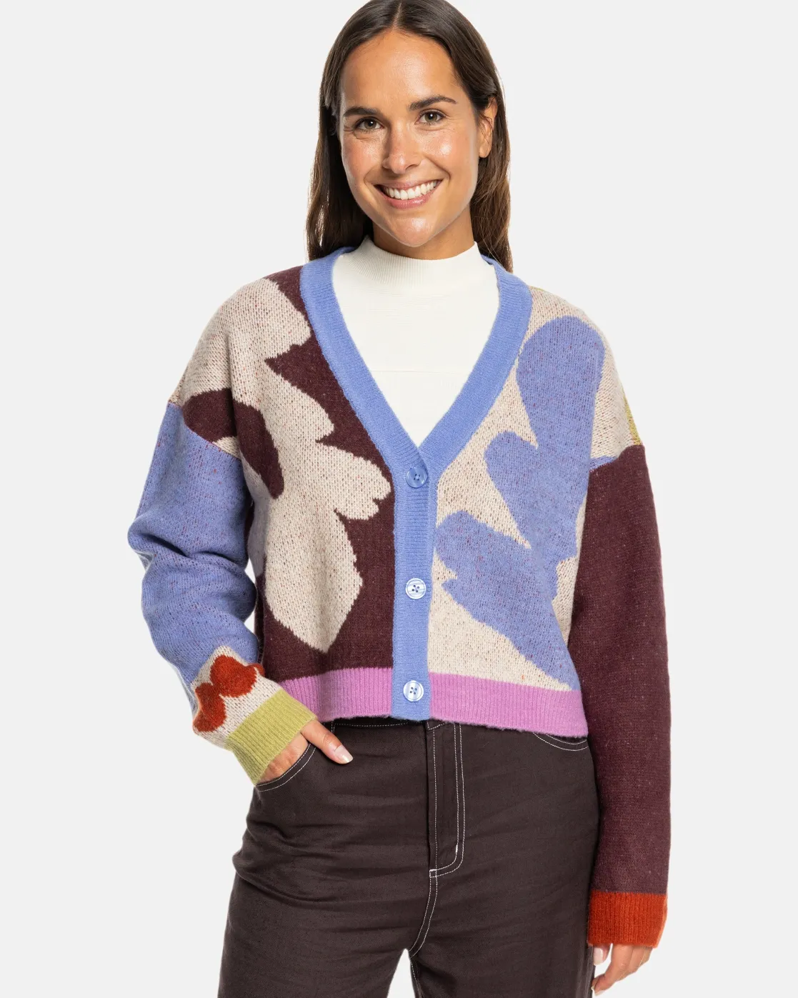 RVCA GABRIELLE CARDIGAN Ecru Discount