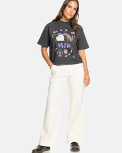 RVCA GABRIELLE MONCEAUX KINNEY TEE Washed Black Best