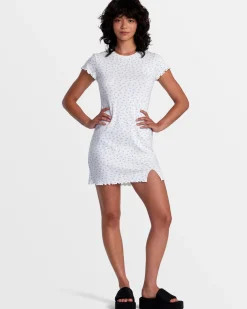 RVCA GIT IT SLIM MINI DRESS Whisper White Online