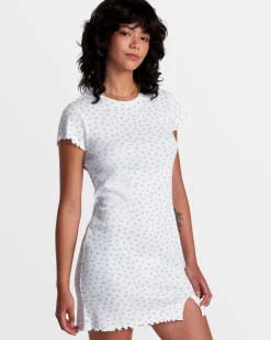 RVCA GIT IT SLIM MINI DRESS Whisper White Online