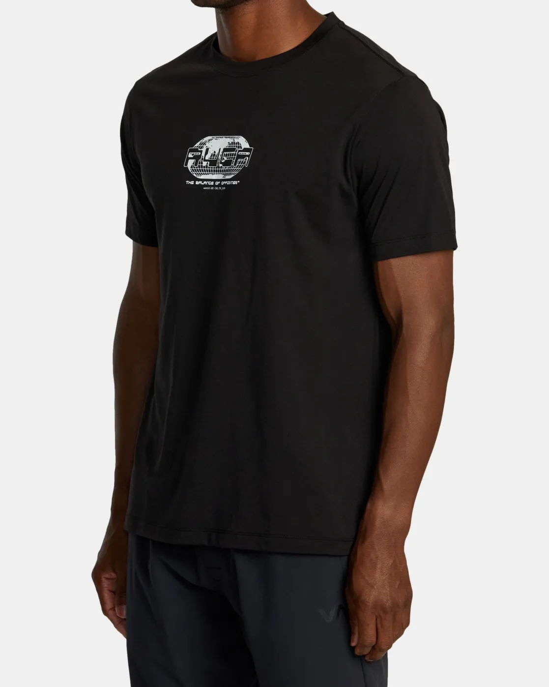 RVCA GLOBAL DIGI SPORT TECH TEE Black New
