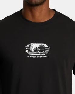 RVCA GLOBAL DIGI SPORT TECH TEE Black New