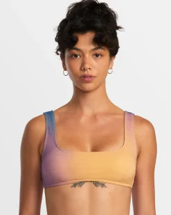 RVCA GOLDEN LACEBACK BRALETTE BIKINI TOP Multi Discount