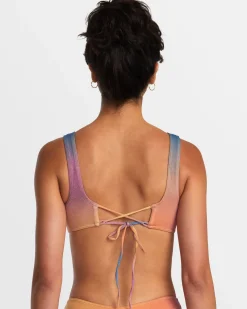 RVCA GOLDEN LACEBACK BRALETTE BIKINI TOP Multi Discount