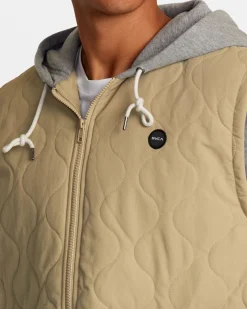 RVCA GRANT HOODED PUFFER JACKET Khaki Hot