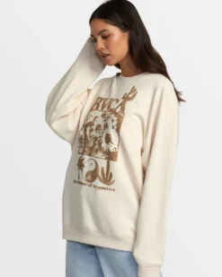 RVCA HAMILTON CREWNECK SWEATSHIRT Latte