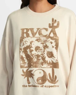 RVCA HAMILTON CREWNECK SWEATSHIRT Latte