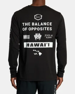 RVCA HAWAII ALL BRAND SPORT TECH LONG SLEEVE TEE Black Discount