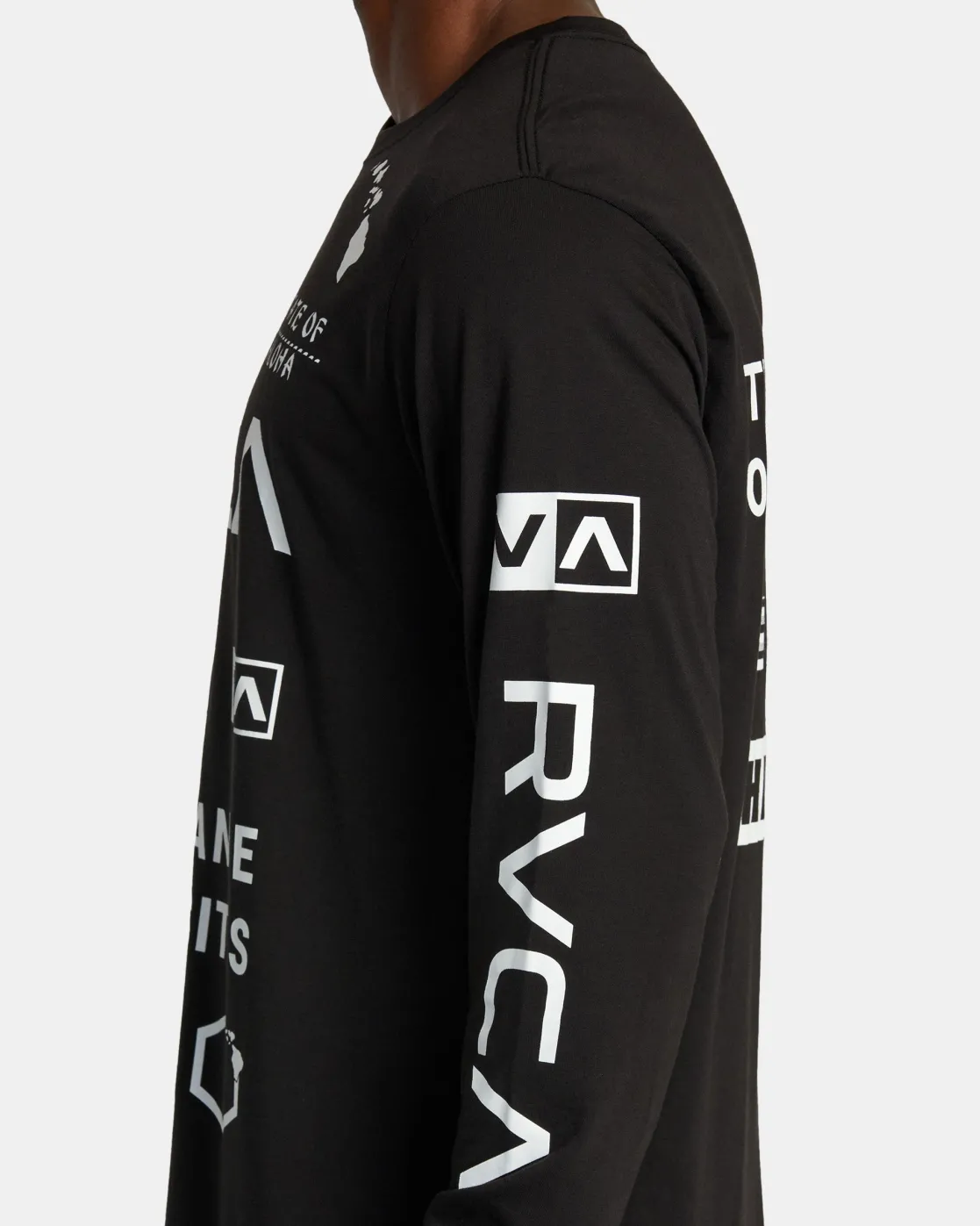 RVCA HAWAII ALL BRAND SPORT TECH LONG SLEEVE TEE Black Discount