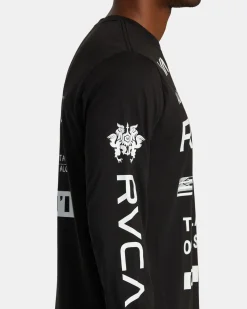 RVCA HAWAII ALL BRAND SPORT TECH LONG SLEEVE TEE Black Discount