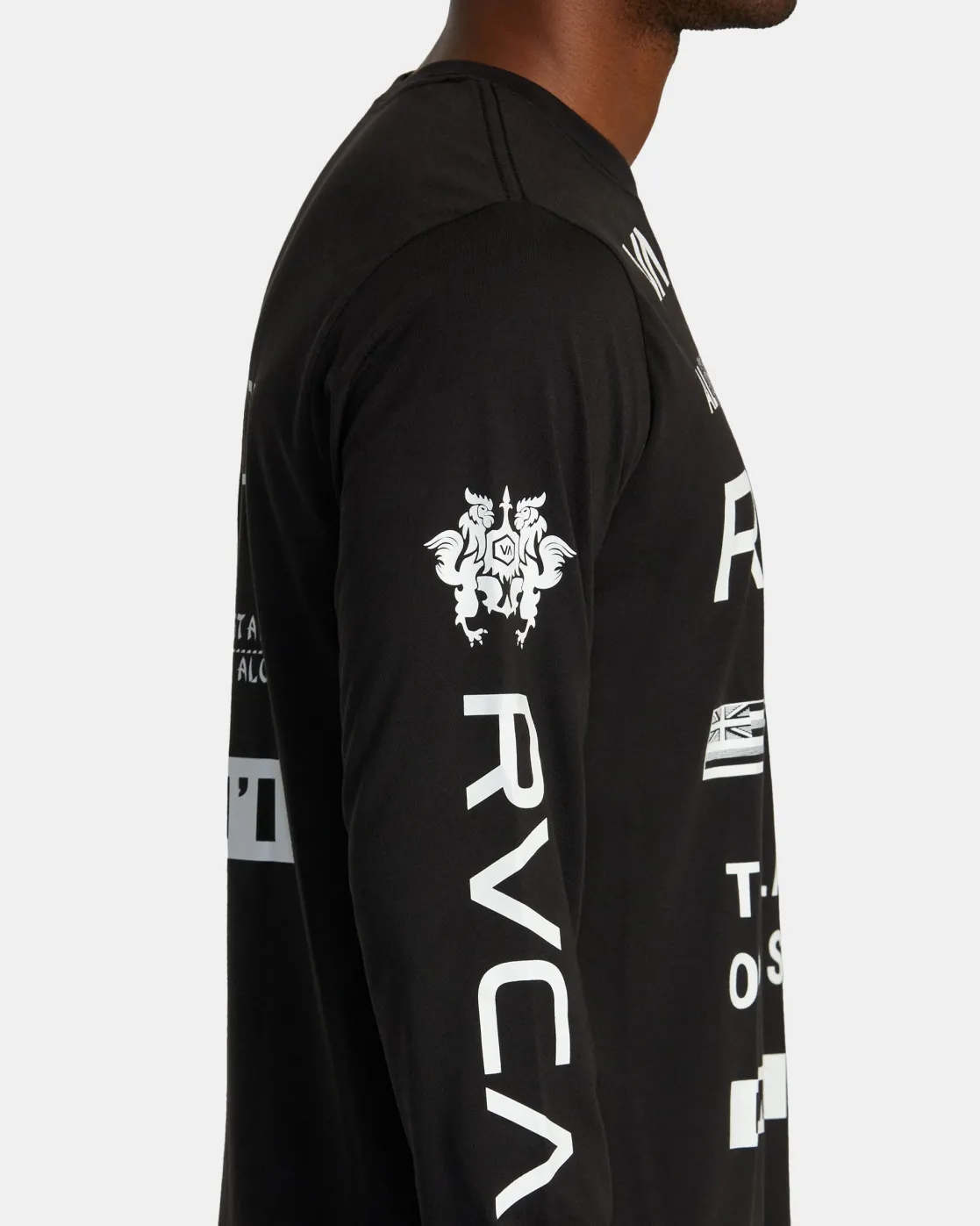 RVCA HAWAII ALL BRAND SPORT TECH LONG SLEEVE TEE Black Discount