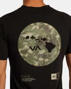 RVCA HAWAII BAR TREE TEE Black Outlet