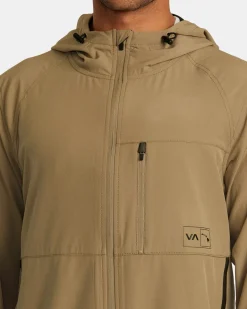RVCA HAWAII FULL ZIP JACKET Dark Khaki Discount