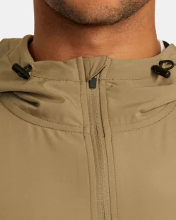 RVCA HAWAII FULL ZIP JACKET Dark Khaki Discount