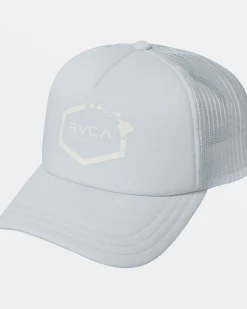 RVCA HAWAII HEX FOAM TRUCKER HAT Sky High Online