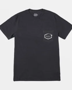 RVCA HAWAII ISLAND HEX POCKET TEE Pirate Black Discount