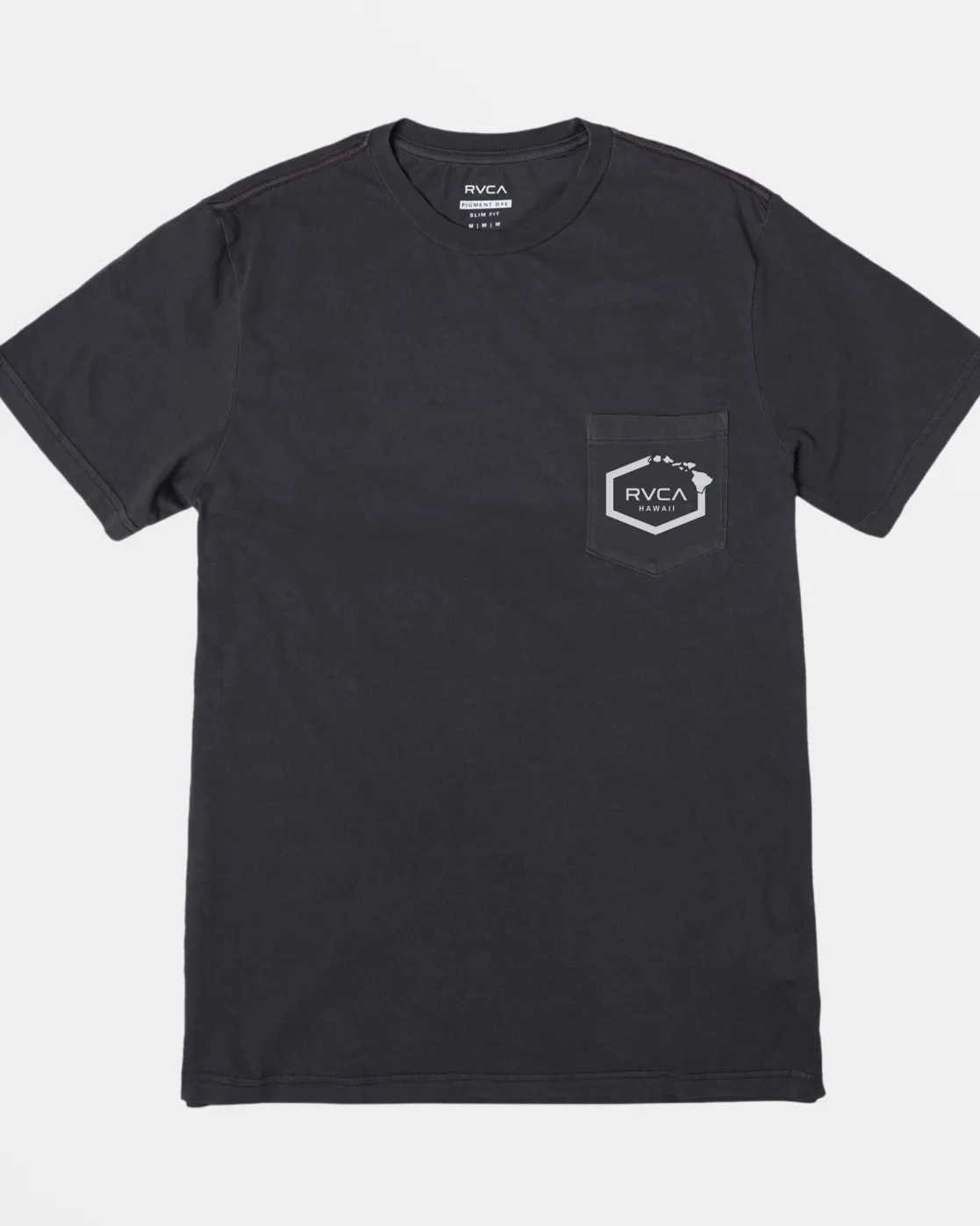 RVCA HAWAII ISLAND HEX POCKET TEE Pirate Black Discount