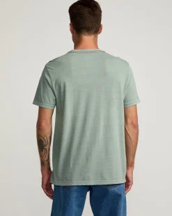 RVCA HAWAII ISLAND HEX POCKET TEE Monument