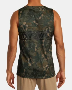 RVCA HAWAII TARO MESH TANK TOP Floral Camo Outlet