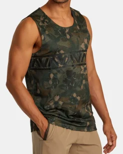 RVCA HAWAII TARO MESH TANK TOP Floral Camo Outlet