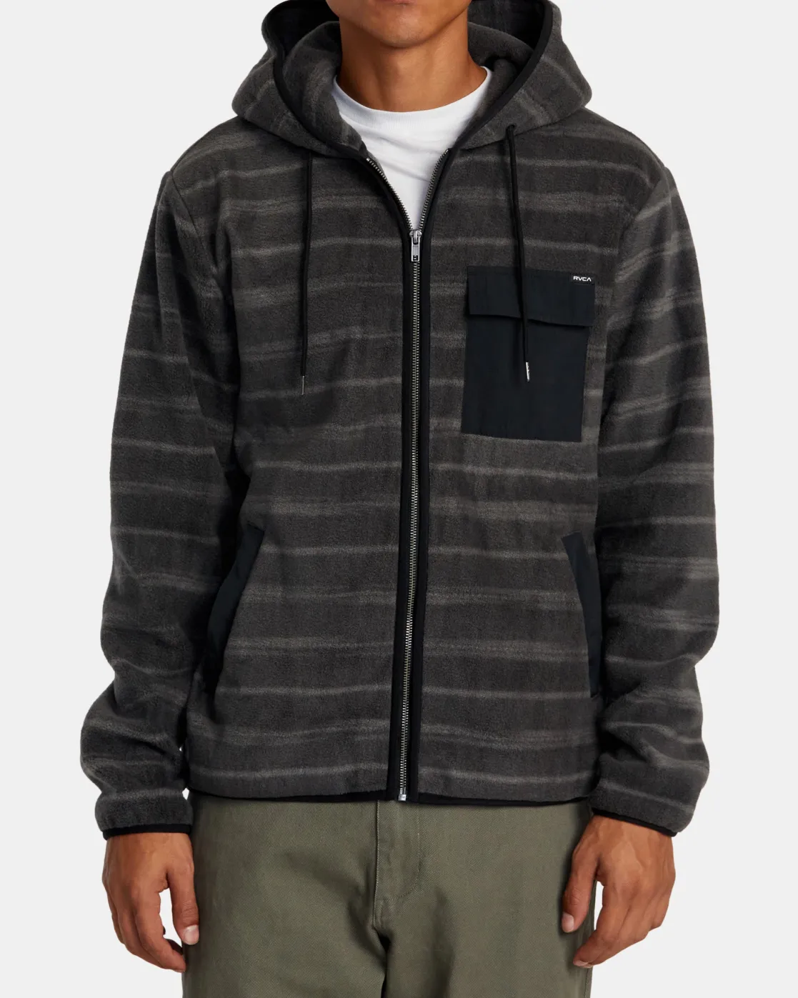 RVCA HAWTHORNE ZIP-UP HOODED FLEECE Multi