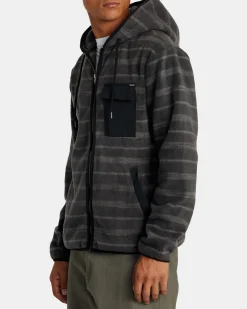 RVCA HAWTHORNE ZIP-UP HOODED FLEECE Multi