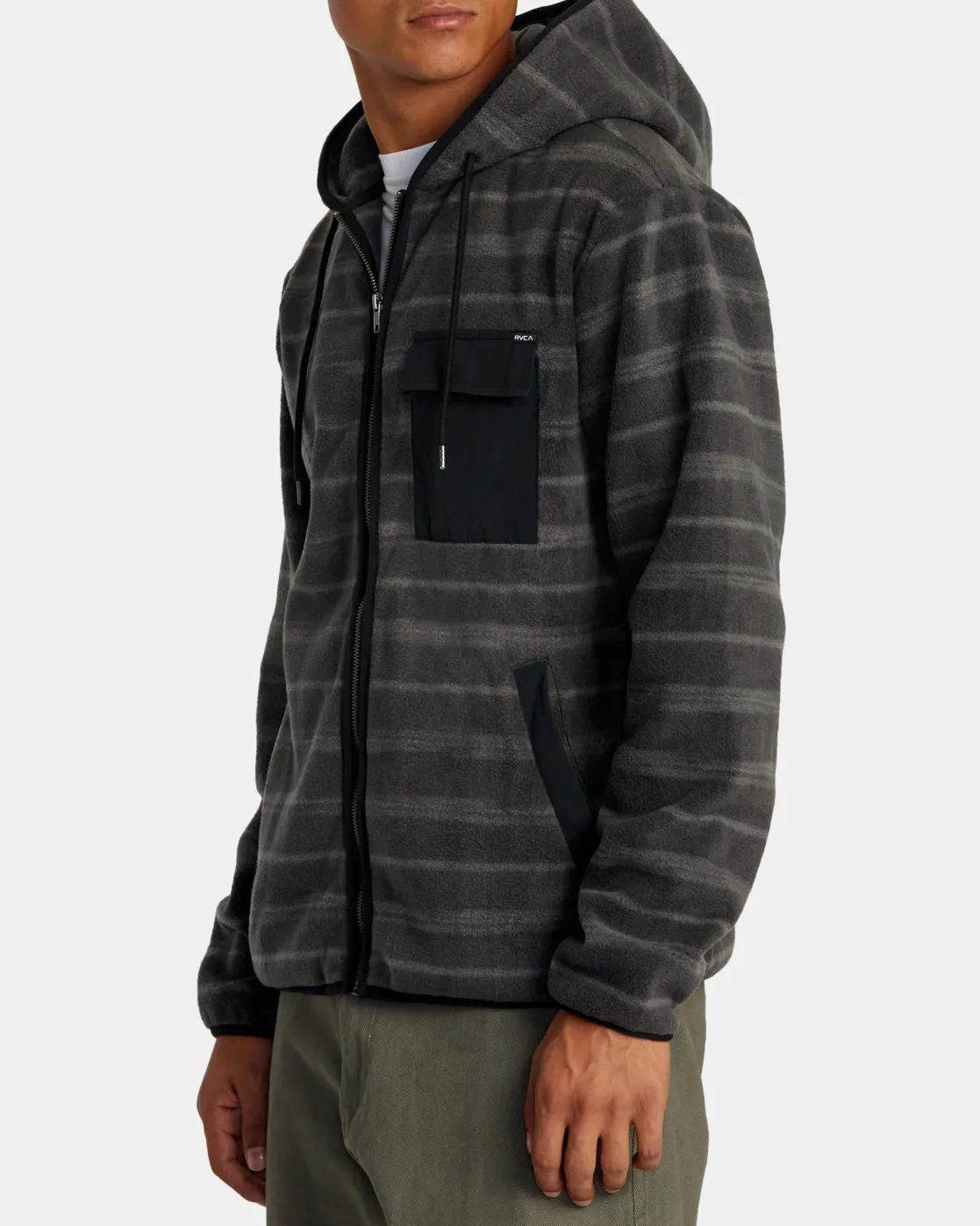 RVCA HAWTHORNE ZIP-UP HOODED FLEECE Multi