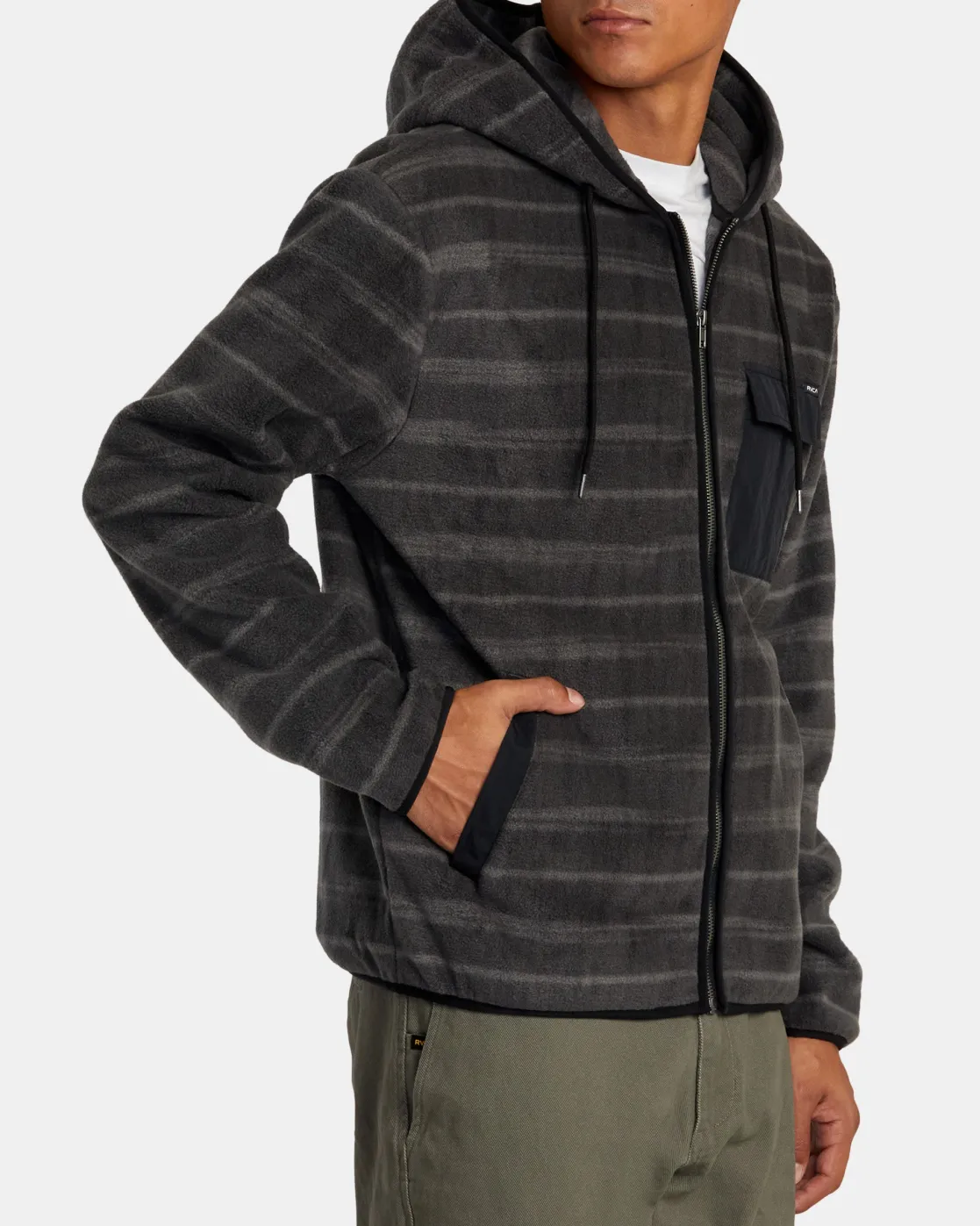 RVCA HAWTHORNE ZIP-UP HOODED FLEECE Multi