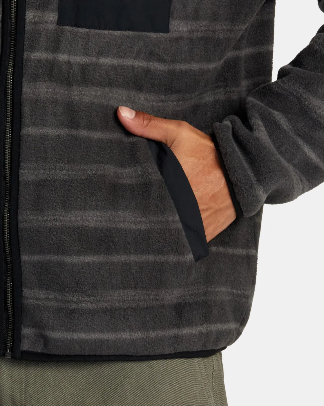 RVCA HAWTHORNE ZIP-UP HOODED FLEECE Multi