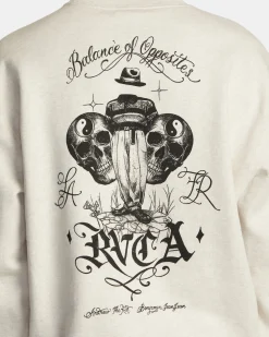 RVCA INVISIBLE MAN CREWNECK SWEATSHIRT Oatmeal Heather Best