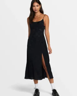 RVCA INVISIBLE MAN MIDI DRESS Black Best