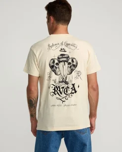 RVCA INVISIBLE MAN T-SHIRT Silver Bleach Clearance