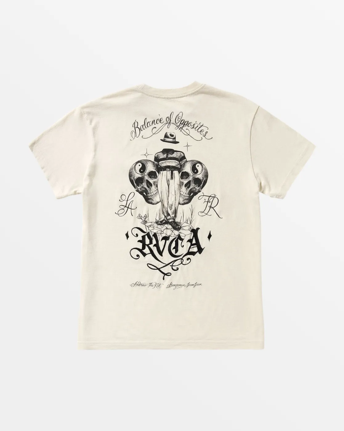 RVCA INVISIBLE MAN T-SHIRT Silver Bleach Clearance