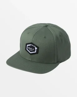 RVCA ISLAND HEX SNAPBACK HAT Army Discount