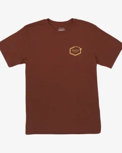 RVCA ISLAND HEX TEE Red Earth Outlet