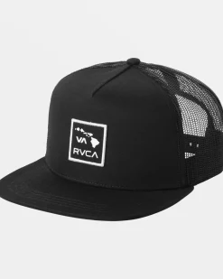 RVCA ISLANDS PATCH TRUCKER HAT Black Outlet