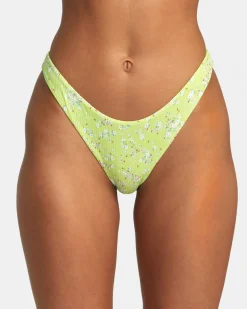RVCA ITTY MEDIUM FRENCH BIKINI BOTTOMS Neon Green Discount