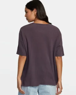 RVCA IVY LEAGUE TEE Plum Perfect Outlet