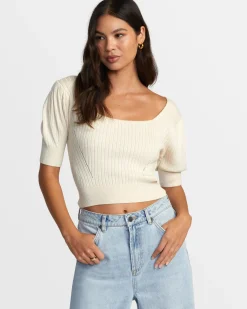 RVCA KATHRYN SWEATER Latte Clearance