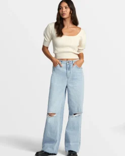 RVCA KATHRYN SWEATER Latte Clearance