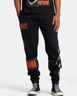 RVCA KELSEY NIZIOLEK WEB POST FLEECE PANT Black Sale